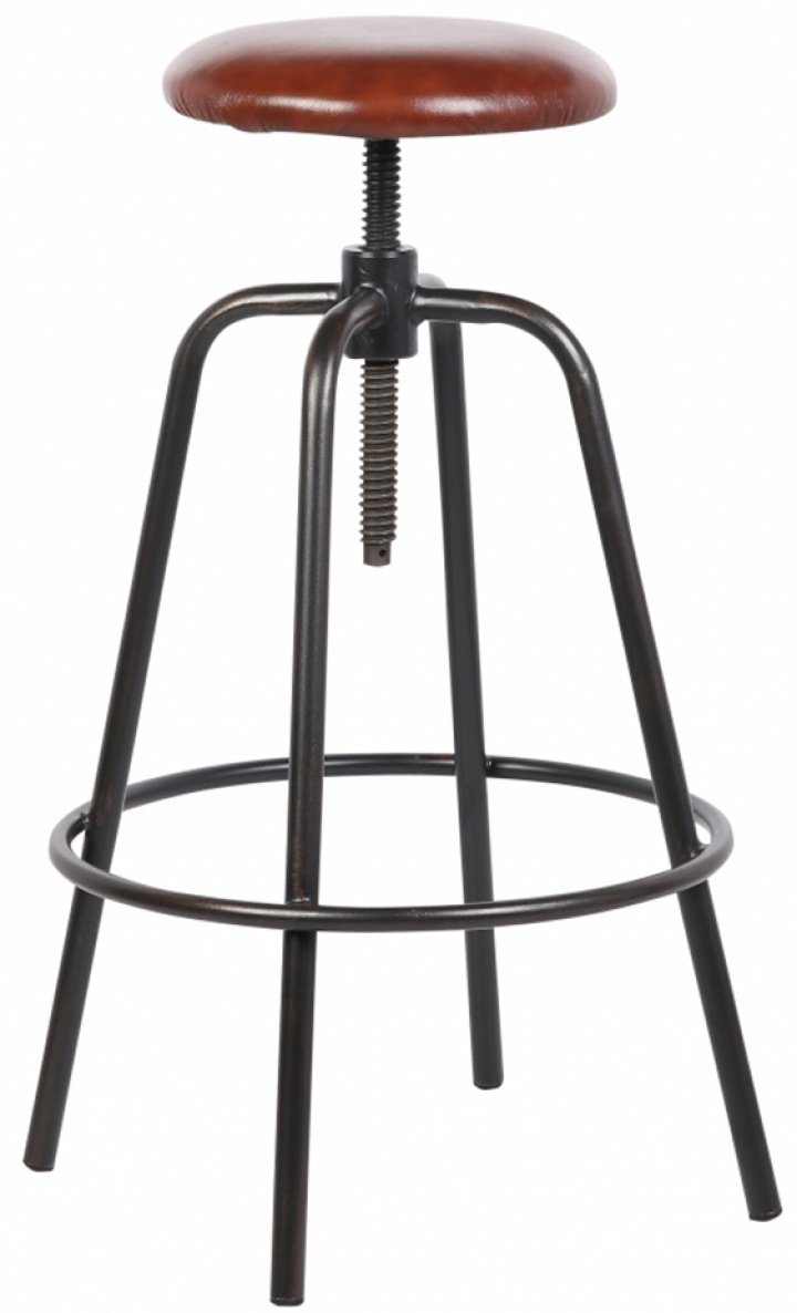 Barkruk \'Industrial\' - IJzer/Leder in de groep Meubels / Zitmeubels / Barkrukken bij Reforma (YD-SG26-U)