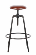 Barkruk \'Industrial\' - IJzer/Leder