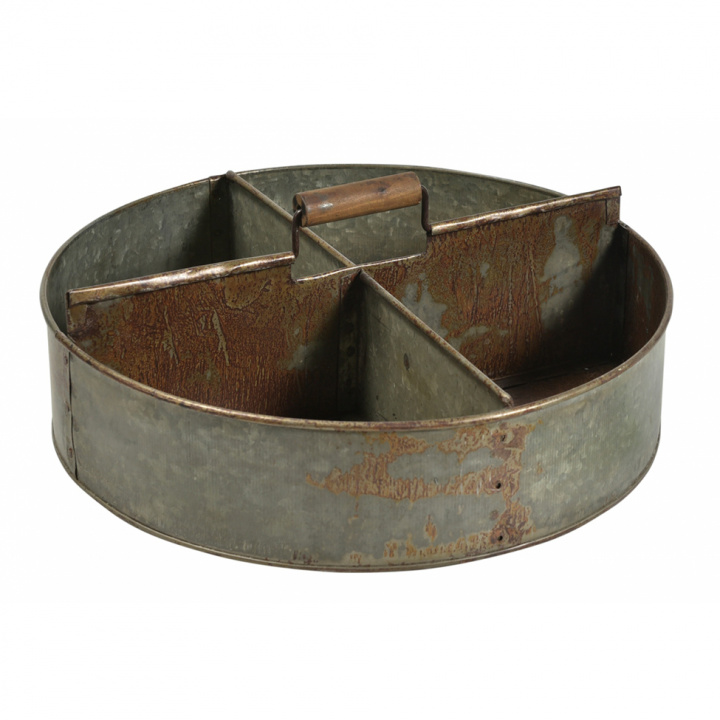 Vintage doos met handvat \'Agustin\' - IJzer/Patina in de groep Meubels / Planken & opslag / Kleine opslag bij Reforma (m16427)