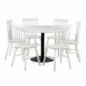 Eettafel \'Marbelous Elsa\' - 1 Tafel Ø120 & 6 Stoelen