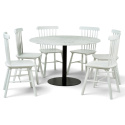 Eettafel \'Marbelous Elsa\' - 1 Tafel &Oslash;120 & 6 Stoelen