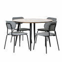 Eettafel \'Rond Kungsholmen\' - 1 Tafel & 4 Stoelen