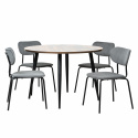 Eettafel \'Rond Kungsholmen\' - 1 Tafel & 4 Stoelen
