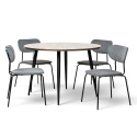 Eettafel \'Rond Kungsholmen\' - 1 Tafel & 4 Stoelen