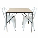 Eettafel \'Hornstull Montmartre\' - 1 Tafel & 4 Stoelen