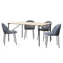 Eettafel \'Hornstull Elegant\' - 1 Tafel & 4 Stoelen
