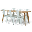 Eettafel \'Nordisk Montmartre\' - 1 Tafel & 6 Stoelen