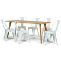 Eettafel \'Nordisk Montmartre\' - 1 Tafel & 6 Stoelen