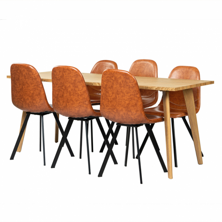 Eetgroep \'Nordisk Carrie\' - 1 Tafel & 6 Stoelen in de groep Meubels / Tafels / Eetset bij Reforma (matgrupp34)