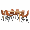 Eetgroep \'Nordisk Carrie\' - 1 Tafel & 6 Stoelen
