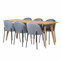 Eetgroep \'Nordisk Elegant\' - 1 Tafel & 6 Stoelen