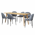Eetgroep \'Nordisk Elegant\' - 1 Tafel & 6 Stoelen
