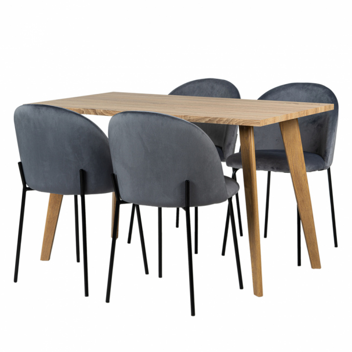 Eetgroep \'Nordisk Elegant\' - 1 Tafel & 4 Stoelen in de groep Meubels / Tafels / Eetset bij Reforma (matgrupp38)