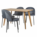 Eetgroep \'Nordisk Elegant\' - 1 Tafel & 4 Stoelen
