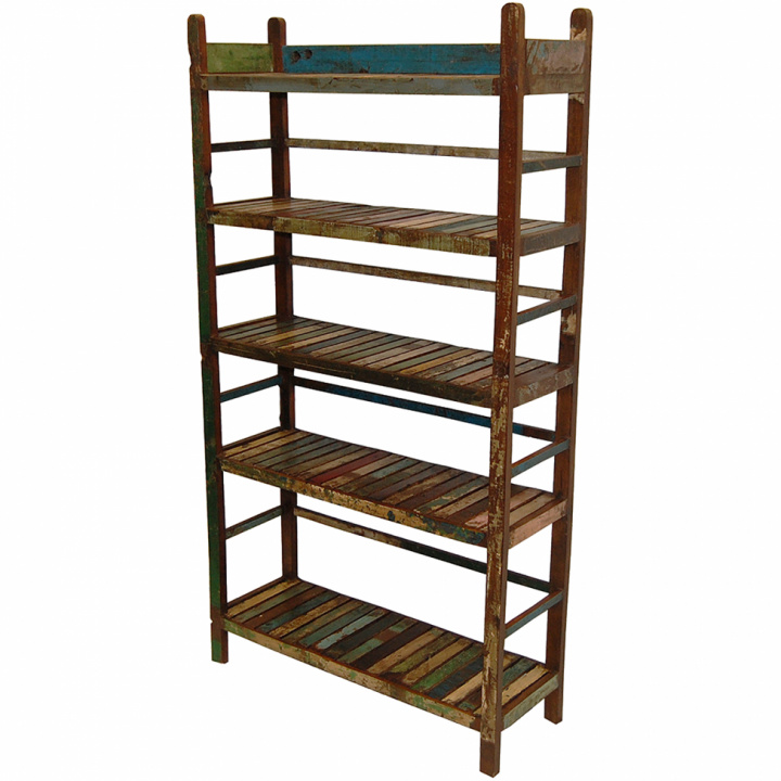 Boekenkast \'Rustiek\' - Gerecycled hout in de groep Meubels / Planken & opslag / Boekenkasten bij Reforma (sg070003)