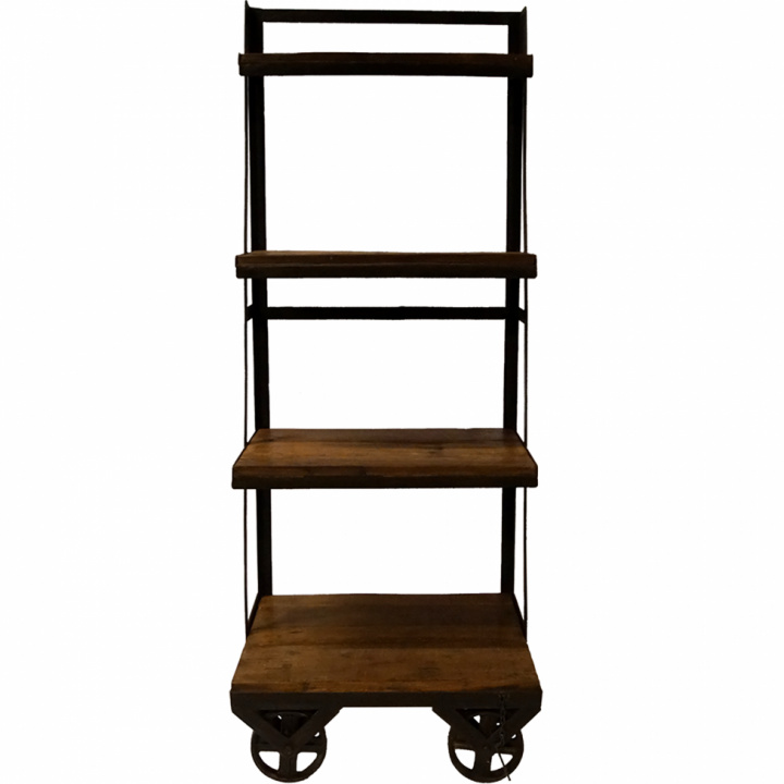 Boekenkast \'Rustiek\' - IJzer/Hout in de groep Meubels / Planken & opslag / Boekenkasten bij Reforma (sg07016)