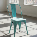 Stoel \'Montmartre\' - Vintage turquoise